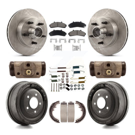 Front Rear Disc Brake Rotors Ceramic Pads And Drum Kit (9Pc) For Mazda B4000