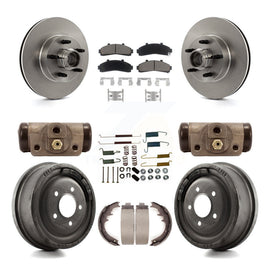 Front Rear Disc Brake Rotors Ceramic Pads And Drum Kit (9Pc) For Ford Ranger