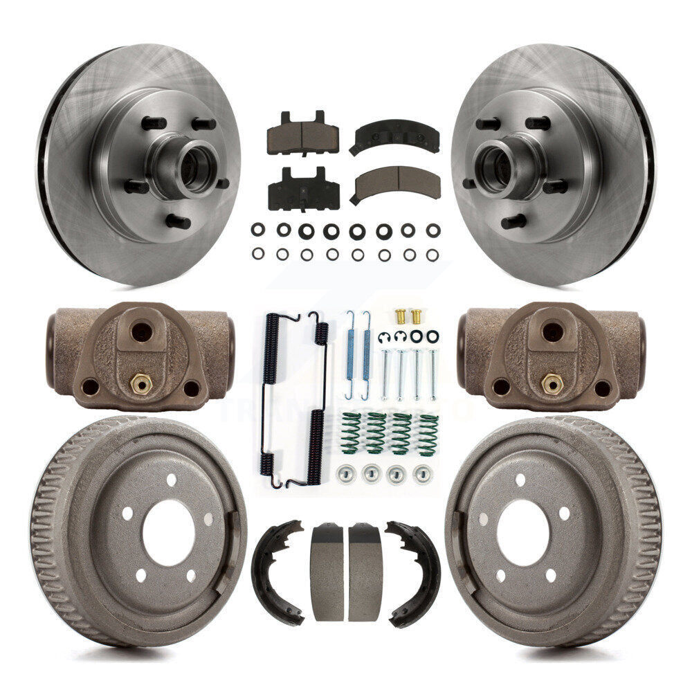 Front Rear Brake Rotor Ceramic Pad & Drum Kit (9Pc) For Chevrolet C1500 Suburban