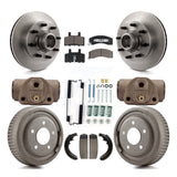 Front Rear Brake Rotor Ceramic Pad & Drum Kit (9Pc) For Chevrolet C1500 Suburban