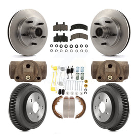 [Front+Rear] 94-99 Dodge Ram 1500 RWD Premium OE Brake Rotor Drum Kit & Ceramic Pads For Max Braking