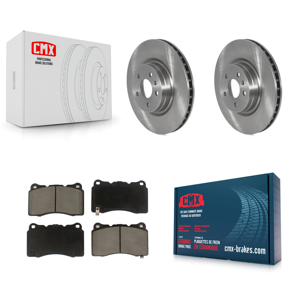 Front Disc Brake Rotors And Ceramic Pads Kit For Tesla S X