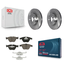 Load image into Gallery viewer, [Front] 2012 BMW 335i With Blue Painted Calipers Premium OE Brake Rotors &amp; Ceramic Pads Kit For Max Braking