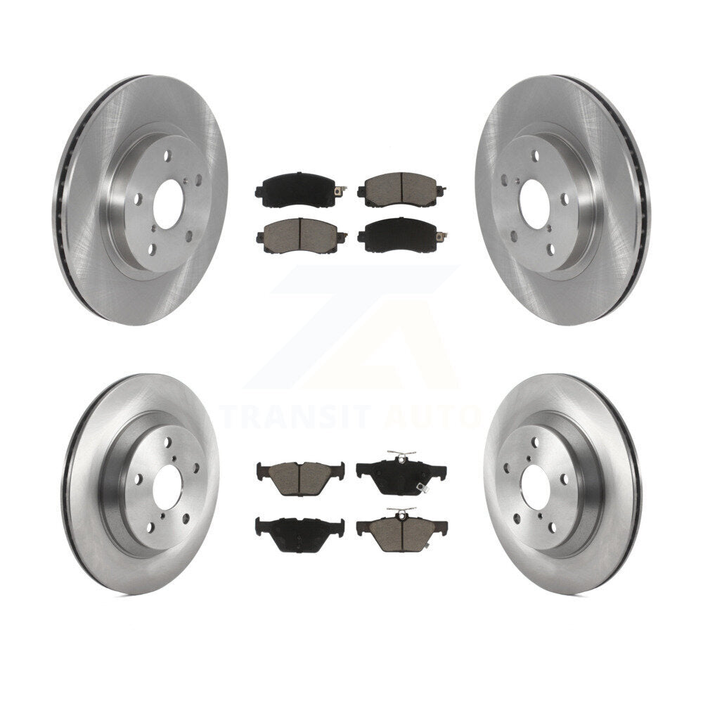 Front Rear Disc Brake Rotors And Ceramic Pads Kit For Subaru Forester