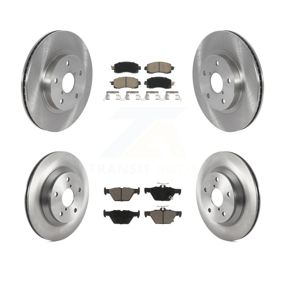 Front Rear Disc Brake Rotors And Ceramic Pads Kit For Subaru Forester