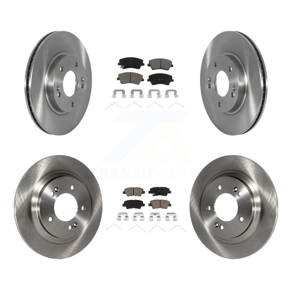 Front Rear Disc Brake Rotors And Ceramic Pads Kit For Kia Niro Hyundai Ioniq