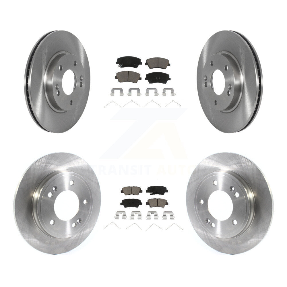 Front Rear Disc Brake Rotors And Ceramic Pads Kit For Kia Niro Hyundai Ioniq