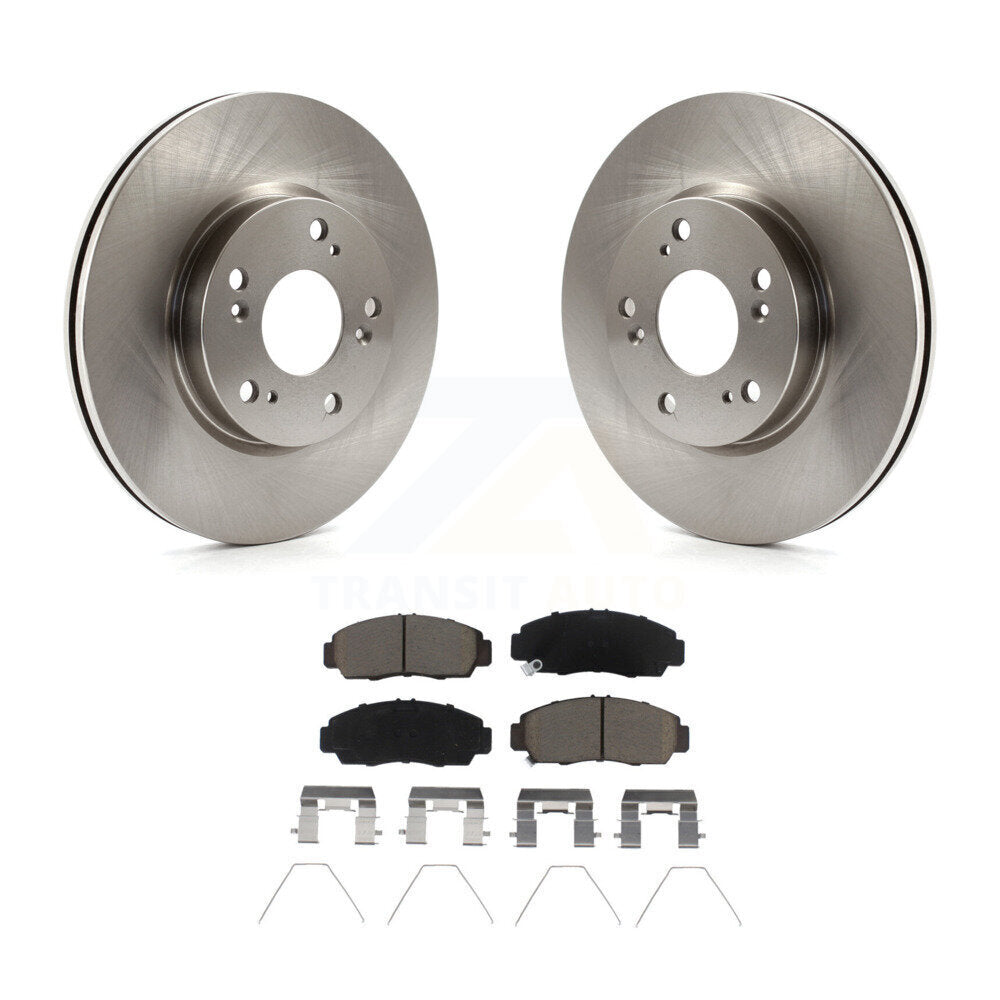 Front Disc Brake Rotors And Ceramic Pads Kit For Honda Civic