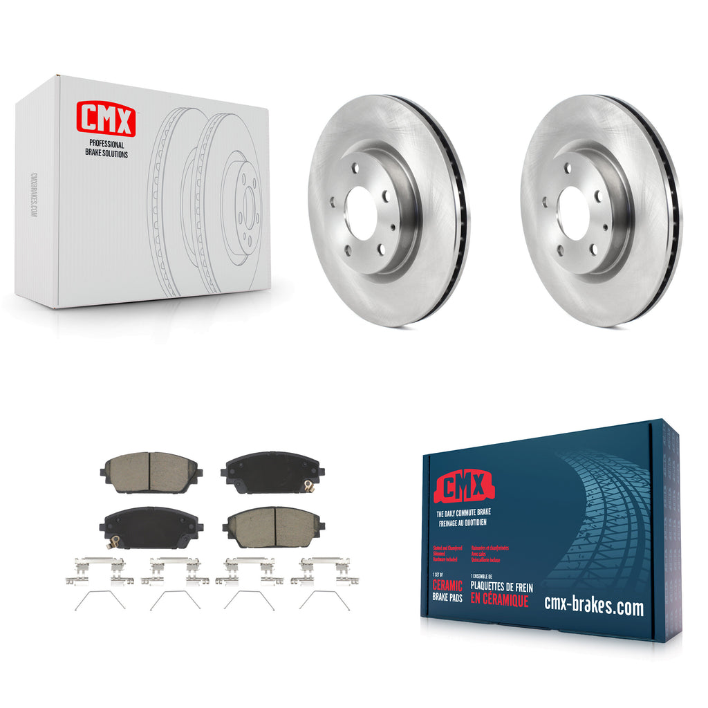 Front Disc Brake Rotors And Ceramic Pads Kit For Mazda 3