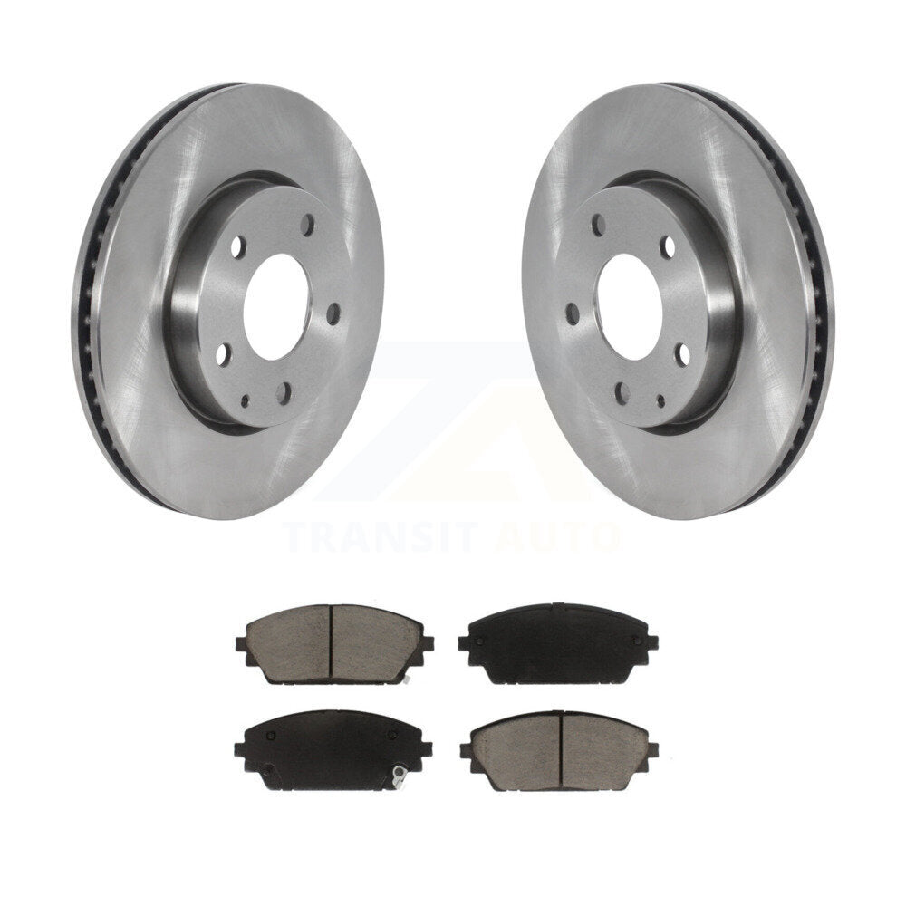 Front Disc Brake Rotors And Ceramic Pads Kit For Mazda 3