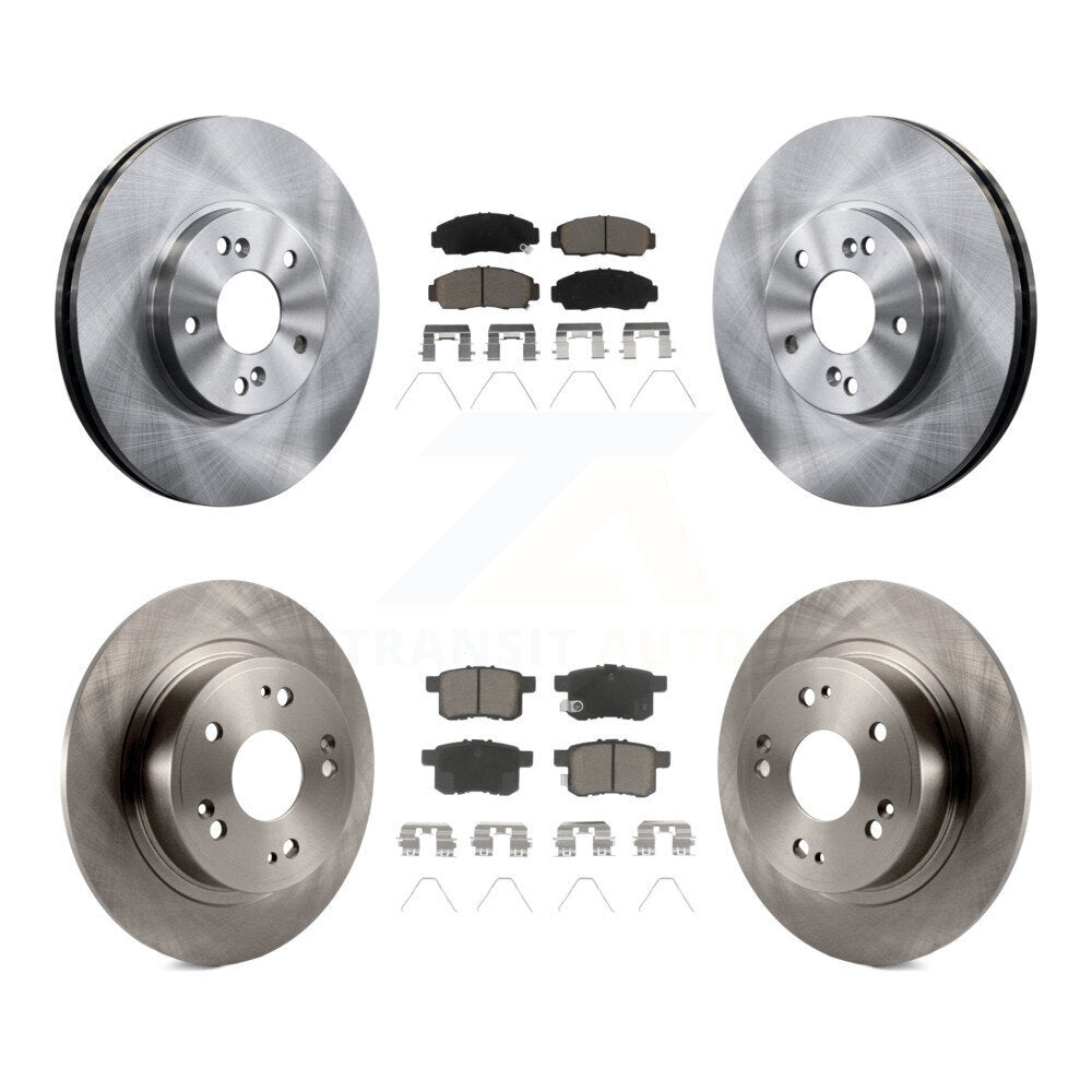 Front Rear Disc Brake Rotors And Ceramic Pads Kit For Honda Accord Acura TSX