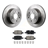 Rear Brake Rotor & Ceramic Pad Kit For GMC Sierra 1500 With Manual Parking