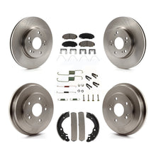 Load image into Gallery viewer, Front Rear Disc Brake Rotors Ceramic Pads And Drum Kit (7Pc) For Honda Civic