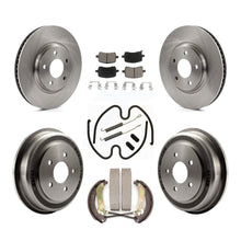 Charger l'image dans la galerie, Front Rear Disc Brake Rotors Ceramic Pad And Drum Kit (7Pc) For Chevrolet Malibu