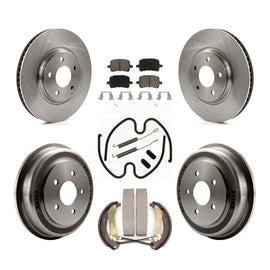 Front Rear Disc Brake Rotors Ceramic Pad And Drum Kit (7Pc) For Chevrolet Malibu