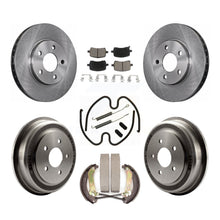 Charger l'image dans la galerie, Front Rear Disc Brake Rotors Ceramic Pad And Drum Kit (7Pc) For Chevrolet Malibu