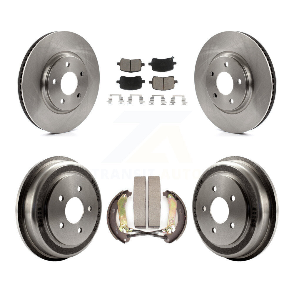 Front Rear Disc Brake Rotors Ceramic Pads And Drum Kit For Chevrolet Malibu