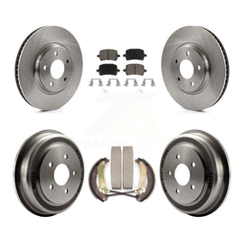 Front Rear Disc Brake Rotors Ceramic Pads And Drum Kit For Chevrolet Malibu
