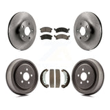 Front Rear Disc Brake Rotors Ceramic Pad Drum Kit For Chevrolet Cavalier Pontiac