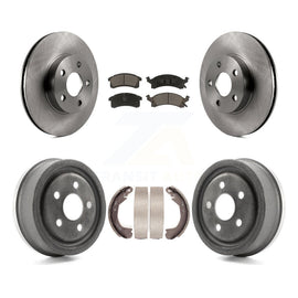 Front Rear Disc Brake Rotors Ceramic Pads And Drum Kit For Chevrolet Beretta