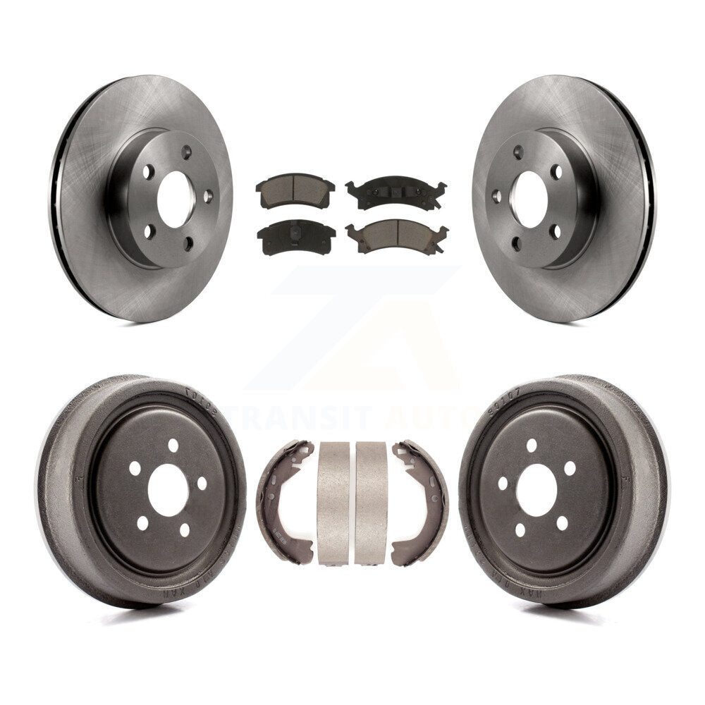 Front Rear Disc Brake Rotors Ceramic Pads And Drum Kit For Chevrolet Cavalier