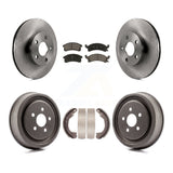 Front Rear Disc Brake Rotors Ceramic Pads And Drum Kit For Chevrolet Cavalier