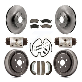 Front Rear Brake Rotor Ceramic Pad Drum Kit (9Pc) For Chevrolet Cavalier Pontiac