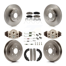 Charger l&#39;image dans la galerie, Front Rear Brake Rotor Ceramic Pad Drum Kit (9Pc) For 13 Honda Civic Natural Gas