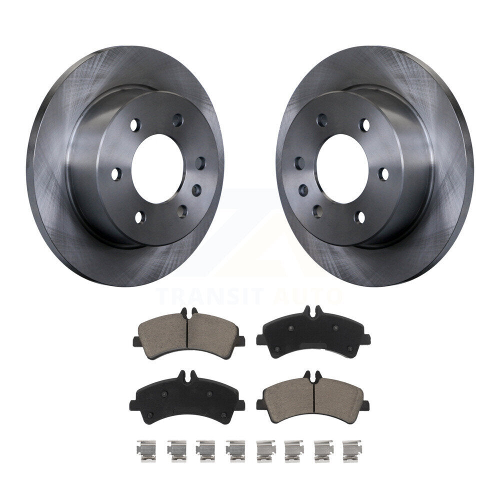 Rear Brake Rotor Ceramic Pad Kit For Freightliner Sprinter 3500 With Solid