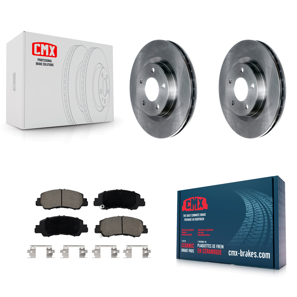 Front Disc Brake Rotors And Ceramic Pads Kit For Mitsubishi Eclipse Cross