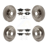 Front Rear Disc Brake Rotor Ceramic Pad Kit For Ford Police Responder Hybrid SSV
