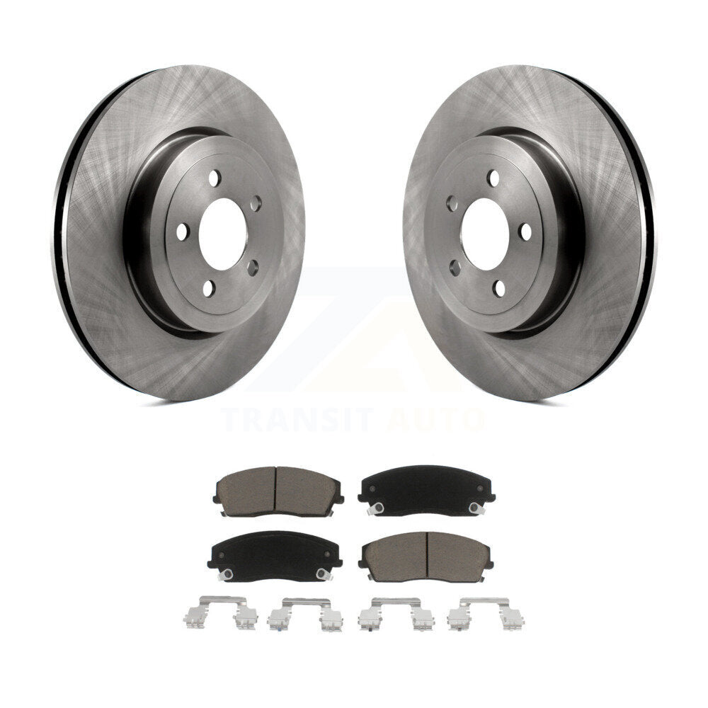 Front Brake Rotors & Ceramic Pad Kit For Dodge Charger With 345mm Diameter Rotor