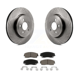 [Front] 2015-2018 Dodge Charger RWD with 3.6L Premium OE Brake Rotors & Ceramic Pads Kit For Max Braking
