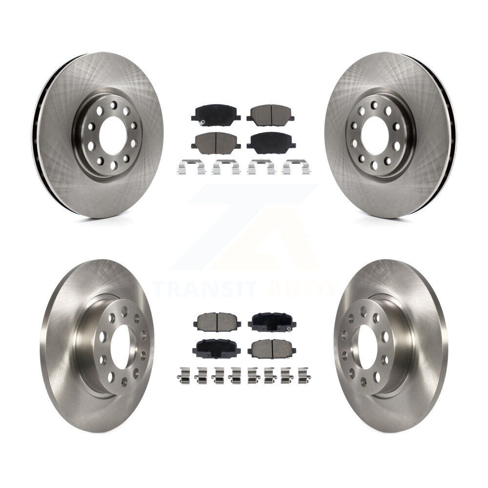 Front Rear Disc Brake Rotors And Ceramic Pads Kit For Jeep Compass