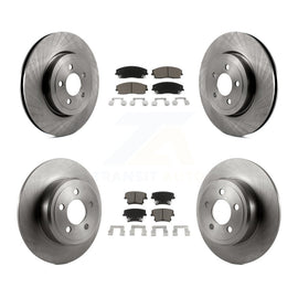 [Front+Rear] 15-18 Dodge Charger RWD with 3.6L Premium OE Brake Rotors & Ceramic Pads Kit For Max Braking