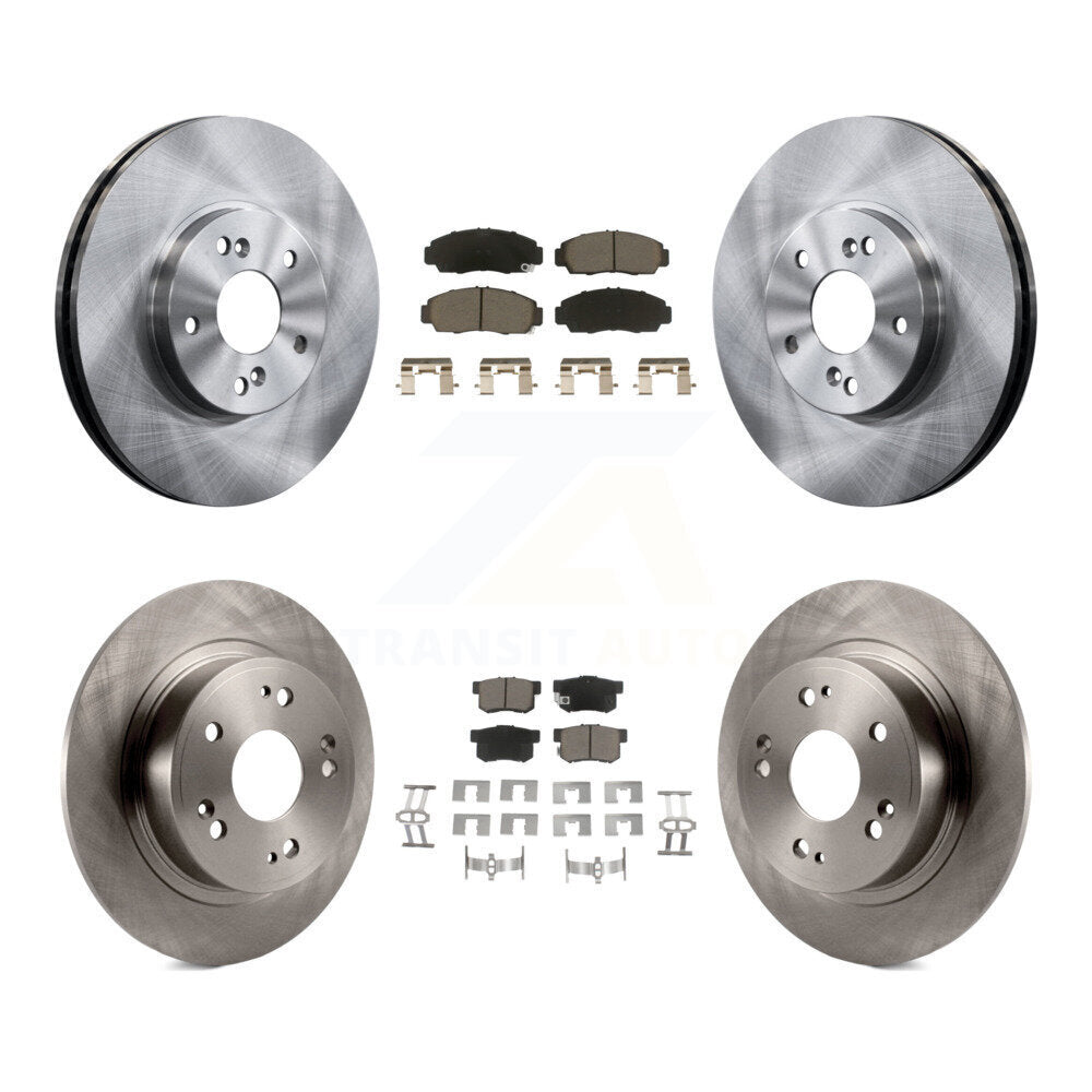 [Front+Rear] 06-07 Honda Accord Hybrid with 3.0L Premium OE Brake Rotors & Ceramic Pads Kit For Max Braking