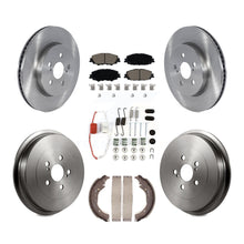 Charger l'image dans la galerie, Front Rear Brake Rotor Ceramic Pad &amp; Drum Kit (7Pc) For 2019 Toyota Corolla 2.0L