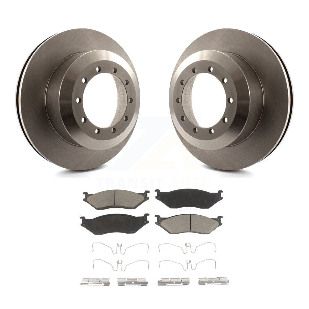 Front Brake Rotors Ceramic Pad Kit For International IC Corporation TerraStar AE