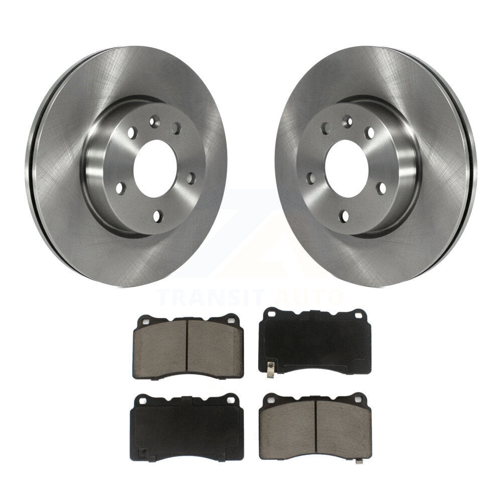 Front Disc Brake Rotors And Ceramic Pads Kit For 2019 Cadillac ATS Base