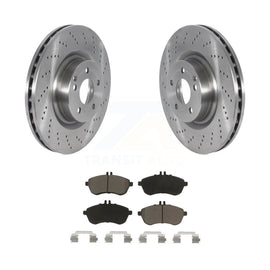 Front Disc Brake Rotor Ceramic Pad Kit For Mercedes-Benz C250 With Sport Package