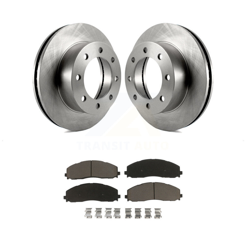 Front Disc Brake Rotors And Ceramic Pads Kit For 2013 Ford F-250 Super Duty 4WD