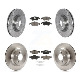 [Front+Rear] 2015-2016 Mercedes-Benz E400 Sedan Premium OE Brake Rotors & Ceramic Pads Kit For Max Braking