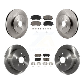 Front Rear Disc Brake Rotor Ceramic Pad Kit For Toyota Highlander Hybrid Limited