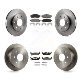 Front Rear Disc Brake Rotors And Ceramic Pads Kit For 2004 Ford F-150 4WD