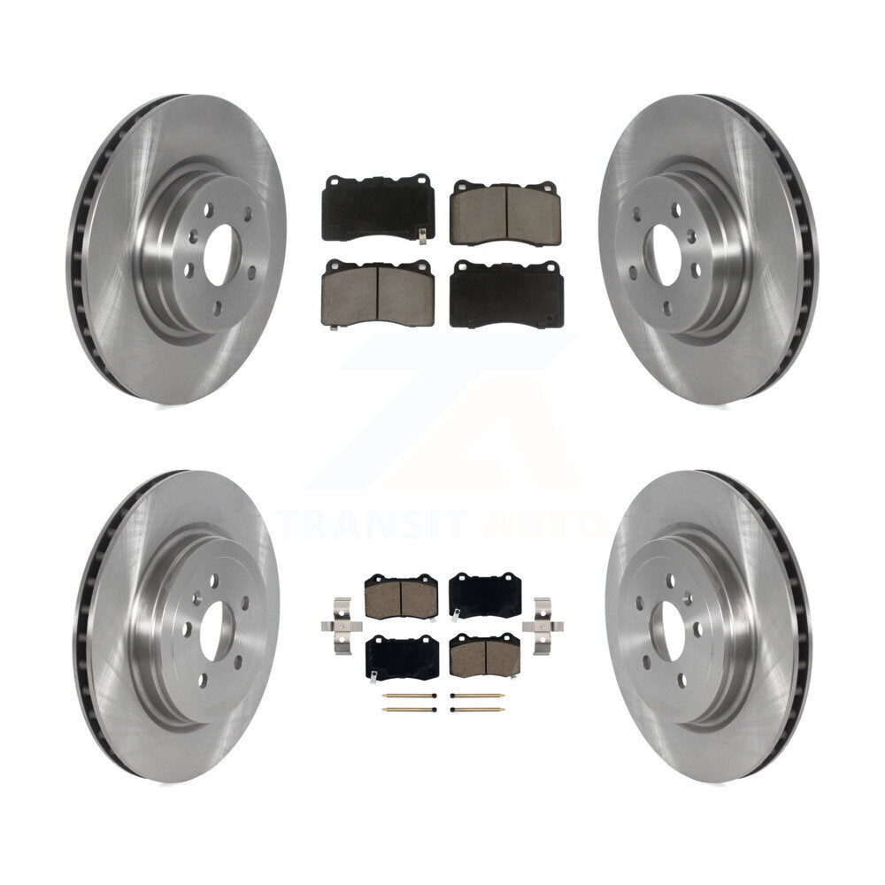Front Rear Disc Brake Rotor & Ceramic Pad Kit For Tesla S X With Brembo Calipers