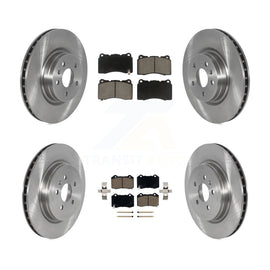 Front Rear Disc Brake Rotor & Ceramic Pad Kit For Tesla S X With Brembo Calipers