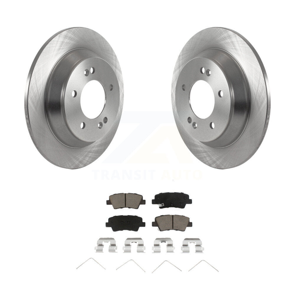 Rear Disc Brake Rotors And Ceramic Pads Kit For 2020-2022 Kia Soul 1.6L