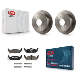 [Rear] 2004 Ford F-150 With Solid Rear Premium OE Brake Rotors & Ceramic Pads Kit For Max Braking