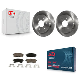 [Rear] 2017-2019 Nissan Armada With Solid Rotor Premium OE Brake Rotors & Ceramic Pads Kit For Max Braking