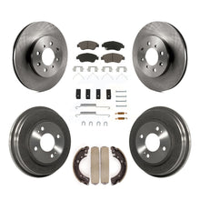 Charger l&#39;image dans la galerie, Front Rear Disc Brake Rotors Ceramic Pads And Drum Kit (7Pc) For Honda Civic